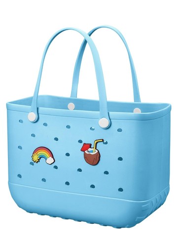 Beach Bag Rubber Tote Bag Waterproof Travel Bags for Women Washable Tote Bag ...