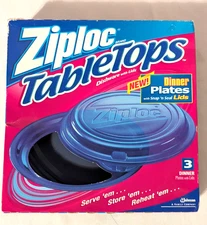 Ziploc TableTops Dishware with Lids Dinner Plates Snap n' Seal Lids 3 plates