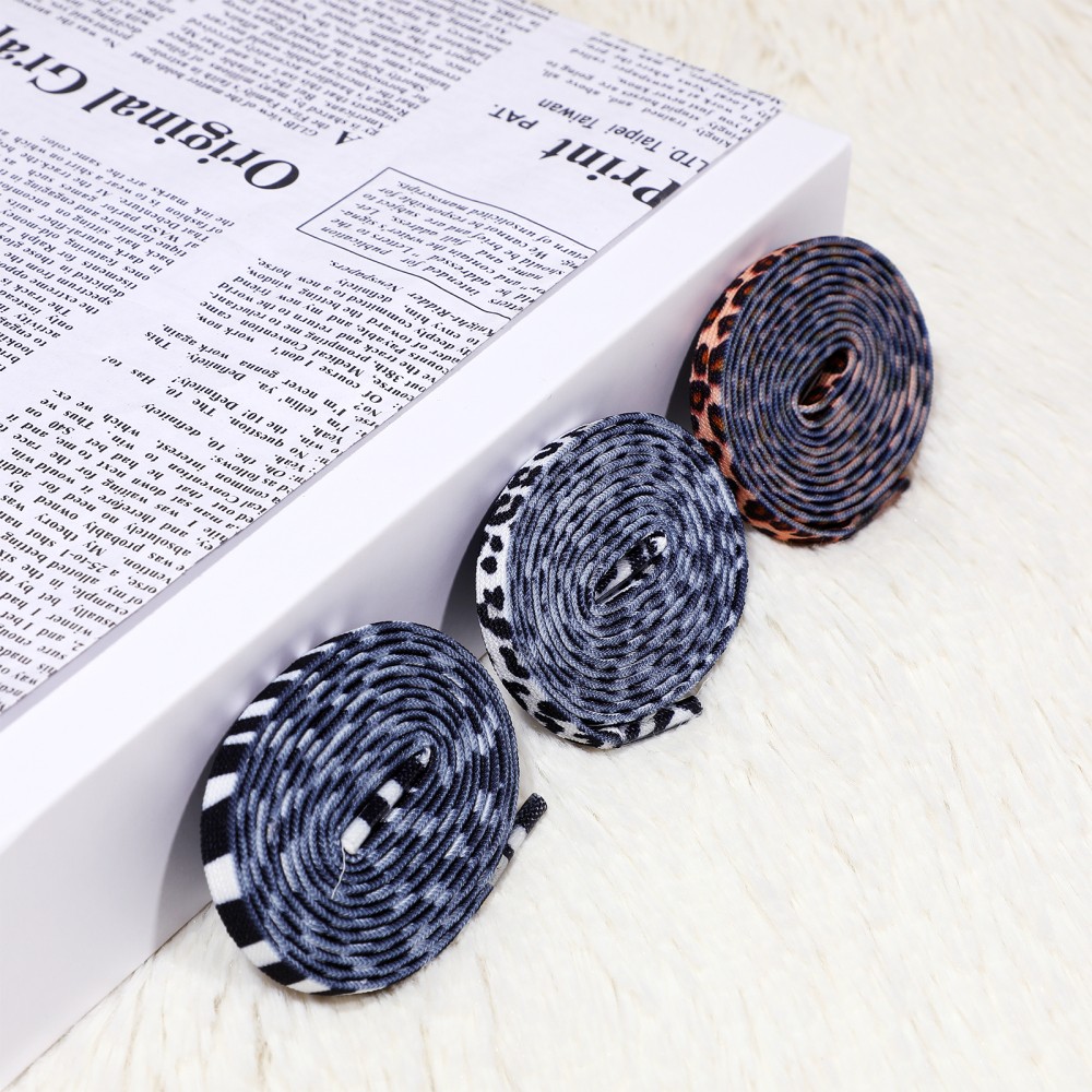 APL Lacci per scarpe fantasia animalier elasticizzati uomo e donna stampa da lavoro per sneakers