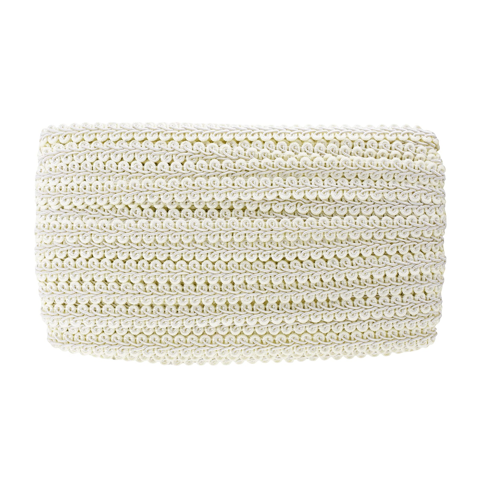 Mandala Crafts Cream Gimp Braid Trim Roll - 3/8 in Inch 30 Yards,