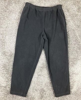 Vintage 90s EMS Eastern Mountain Sports Mens Black Fleece Pants Zipper Pockets M