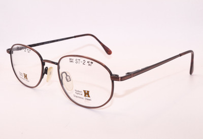 NEW HUDSON OPTICAL BROWN GUNMETAL AUTHENTIC DESIGNER FRAMES EYEGLASSES -