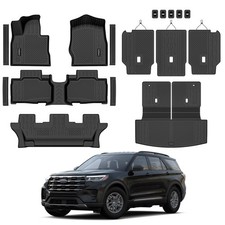 Floor Mat Set for 2020-2025 2026 Ford Explorer 7-Seat All-Weather, Stain-R