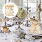 100 Pcs Mesh Gift Bags Gold-stitching Candy Wedding Favor Drawstring