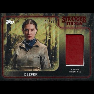 Topps Stranger Things Millie Bobby Brown As Eleven Costume Relic Card - 71/75