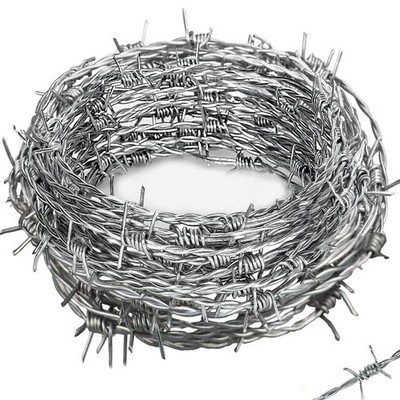 4 Point Barbed Wire, 18 Gauge Real Barb Wire Roll 40 Feet 40 Feet, Silver 