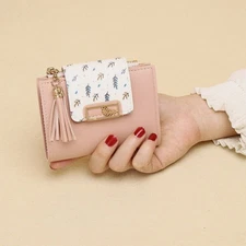 Small Wallet for Women Bifold Leather Mini Purse Credit Card Holder Short Wallet