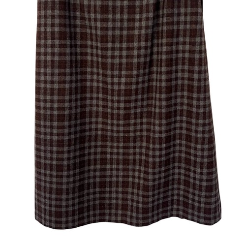 Pendleton Wool Skirt Womens Size 27" Purple Blue Plaid Pleat Lined Pocket Vintag - Picture 6 of 9