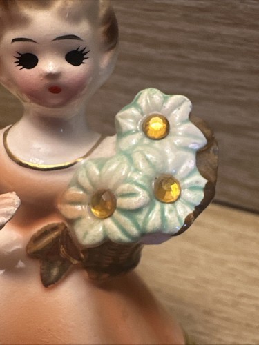 VTG Josef Originals girl figurine November birthday topaz Handicapped Doll Daisy - Picture 3 of 10