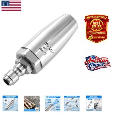 #ad #ad Stainless Steel Turbo Nozzle 360° Rotating Pressure Washer 3600 PSI 3.0 GPM $22.99