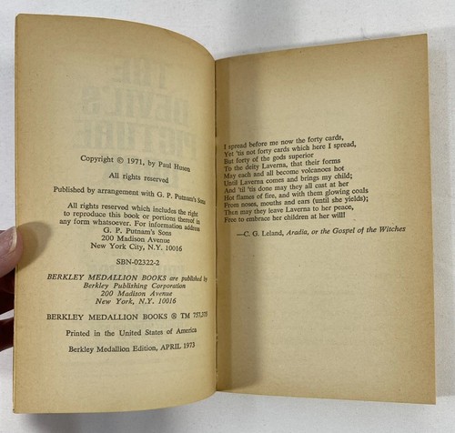 Das Bilderbuch des Teufels von Paul Huson 1973 Berkley Medaillon Edition - PB - Bild 7 von 7