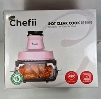 Chefii 5QT Air Fryer - Clear Cook Glass Window - 5 Quart - Digital - PINK