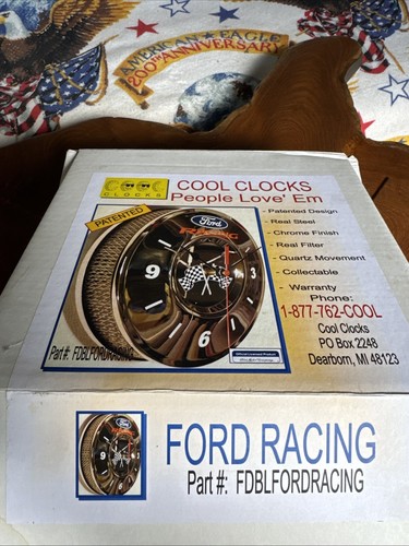 FORD RACING Wall Clock Made From Air Cleaner, Official Licensed, READ!! - Picture 6 of 7