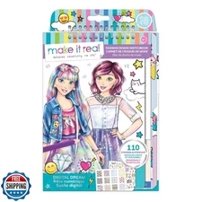 Make It Real Fashion Design Sketchbook for Girls - Digital Dream 