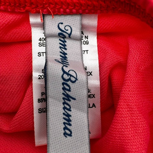 TOMMY BAHAMA Medium Coral Pink Pearl Bandini Tankini Swim Top Wireless Padded - Picture 4 of 8