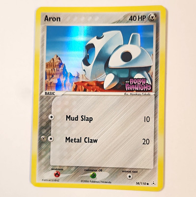Pokemon TCG Aron 58/110 EX Holon Phantoms English Reverse Holo Common 2006 HP40