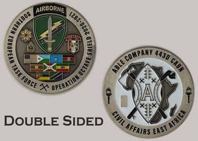 443D CABN Able Company Civil Affairs East Africa Challenge Coin J#1