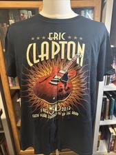 Rare Eric Clapton 50 Years Concert Tour 2013 Double Sided T Shirt XL