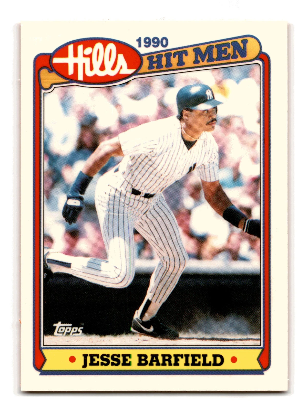 Jesse Barfield 1990 Topps Hills Hit Men #24 New York Yankees NM-MINT