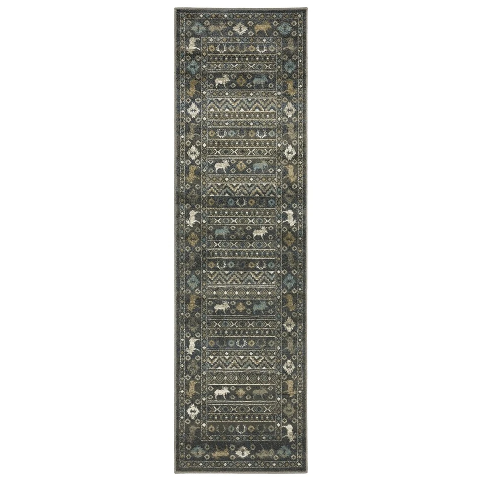 Alfombra Oriental Weavers Venice informal azul moderno estilo abstracto Foto 3 de 4