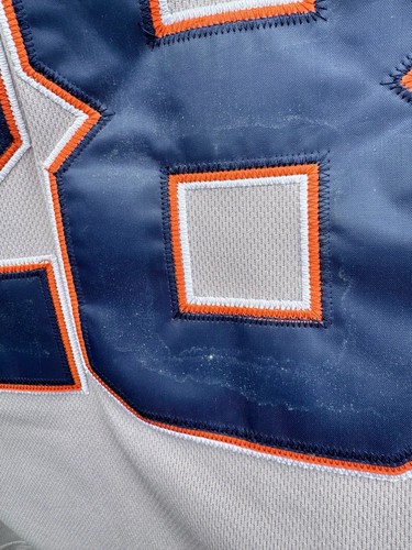 Maglia grigia Majestic Detroit Tigers Prince Fielder #28 taglia 52 base cool - Foto 7 di 19