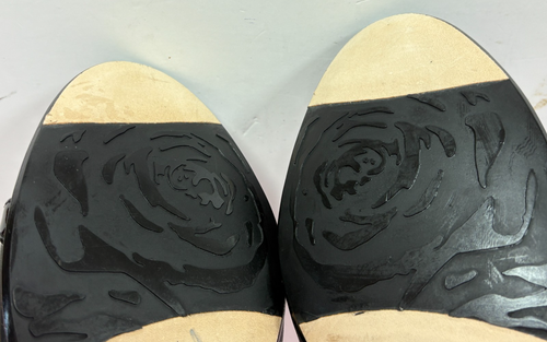 $249-NEW- TARYN ROSE PROSPER Black Leather Designer Low Wedge Flats PumpsSz-9M, - Picture 15 of 17