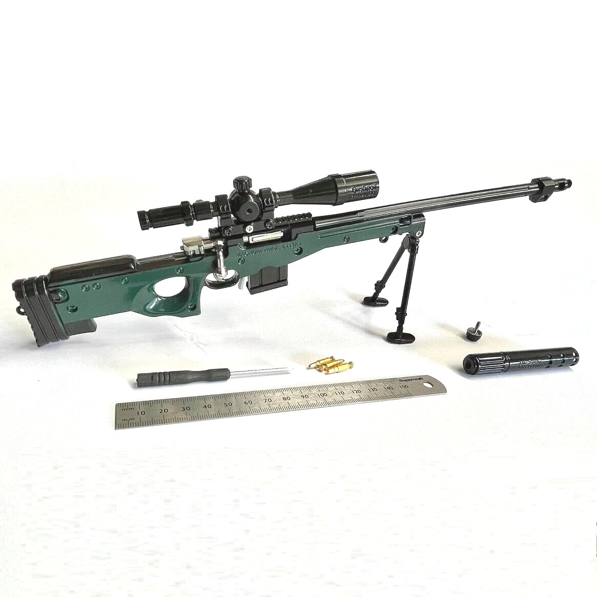 Diecast Model Gun Sniper Rifle AWM Collection x 3 Military Gun