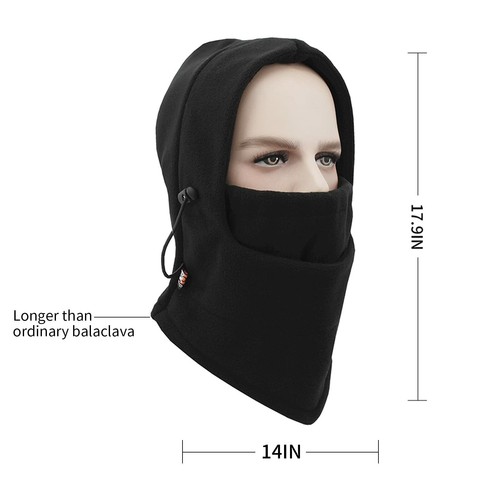 Winter Adjustable Balaclava Fleece Thermal Neck Scarf Ski Warmer Face Mask Caps - Picture 12 of 22