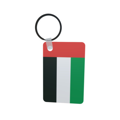 Schlüsselanhänger Flagge Fahne Vereinigte Arabische Emirate Alu 40 x 57 mm