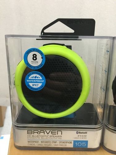 Braven 105 Altoparlante Bluetooth Portatile Wireless Impermeabile Rated, 8 Ore di Riproduzione - Foto 4 di 4