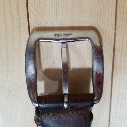 Men's YRI Brown Leather and Canvas Golf Belt Cactus Logo Size 38/90 Ships Fast! - Imagen 8 de 13