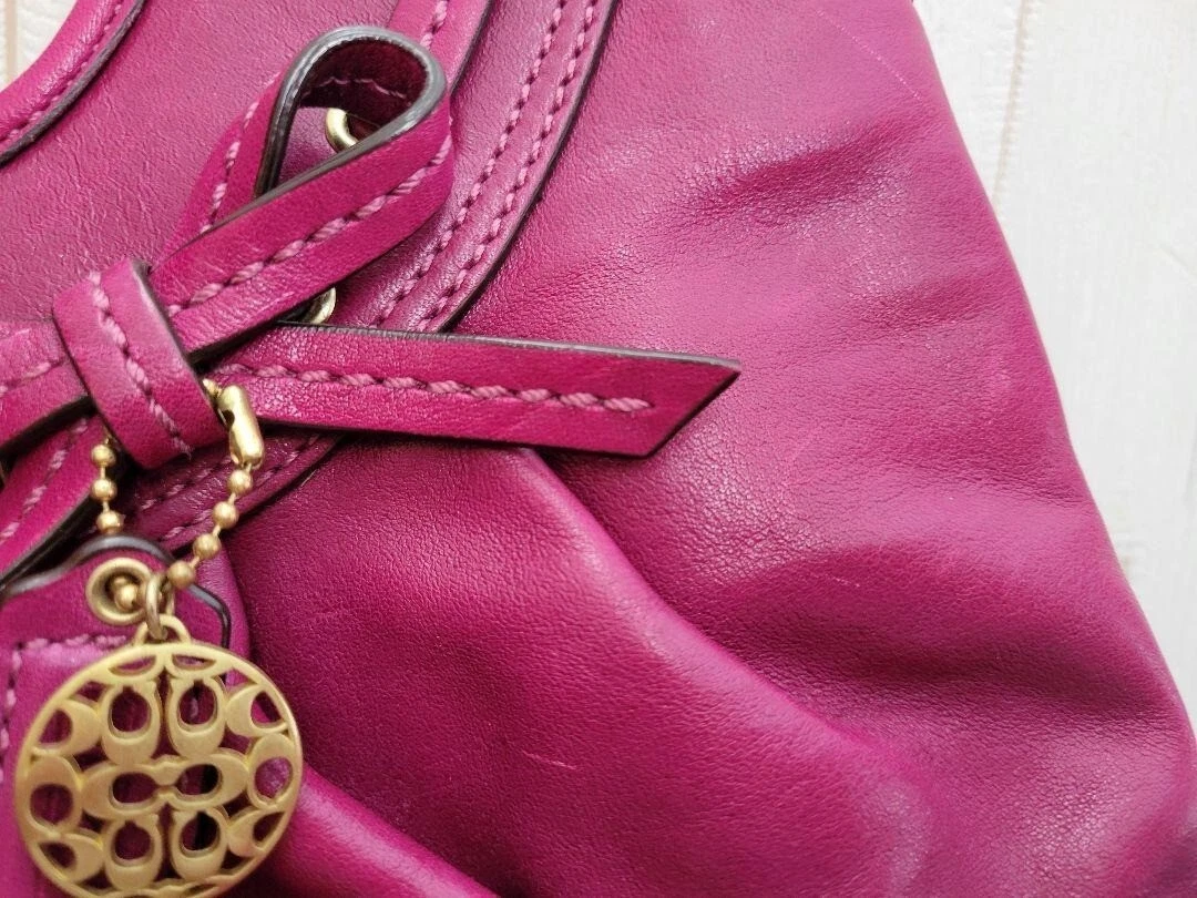 Borsa Coach vintage a mano in pelle rosa archivio Y2K