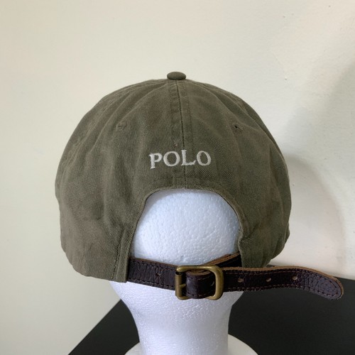 Gorra de colección POLO RALPH LAUREN correa de cuero verde oliva talla única - Imagen 3 de 8