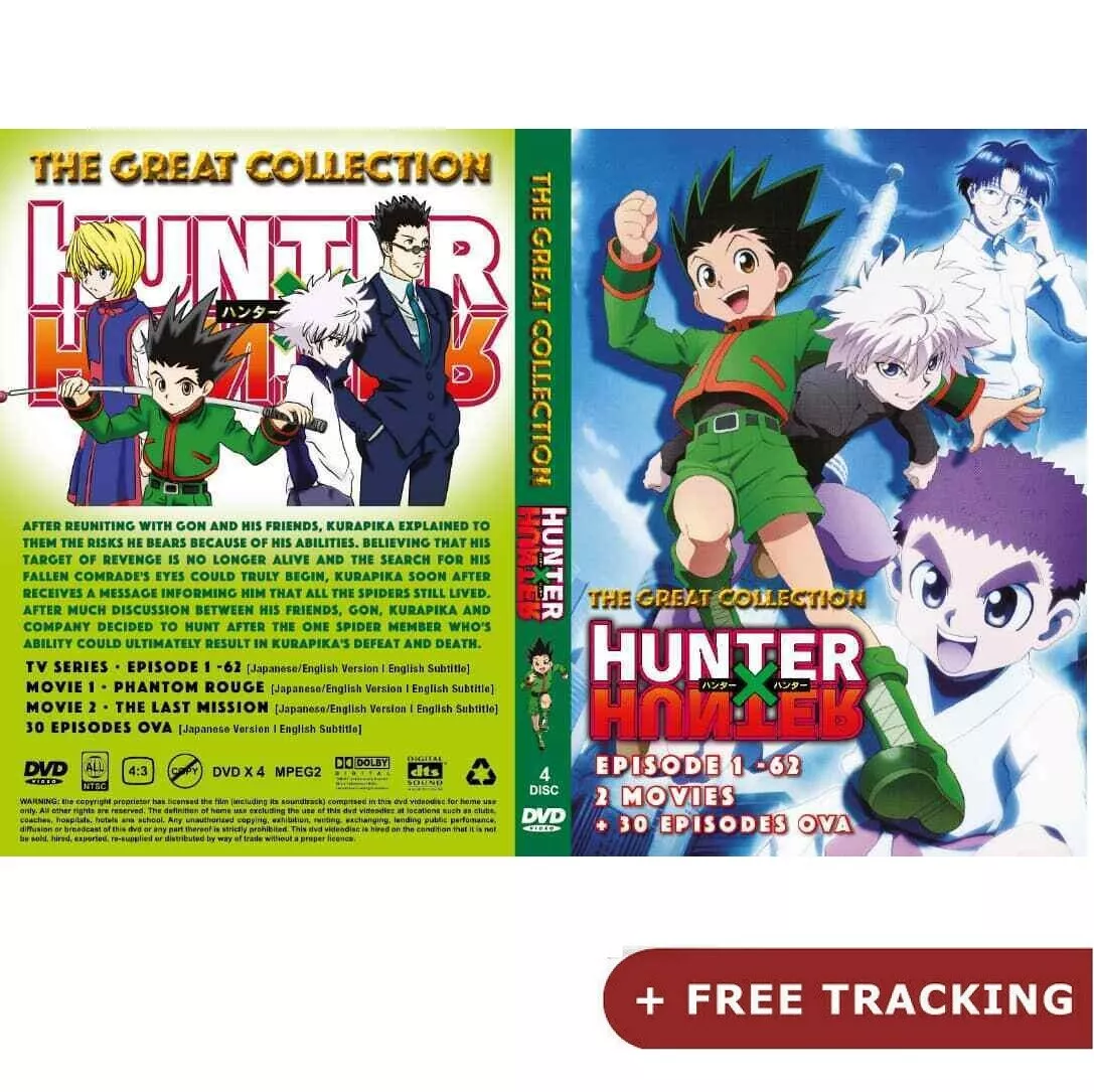 Hunter x Hunter The Great Collection 62 Episodes + 2 Movies + 30 OVA Anime  DVD