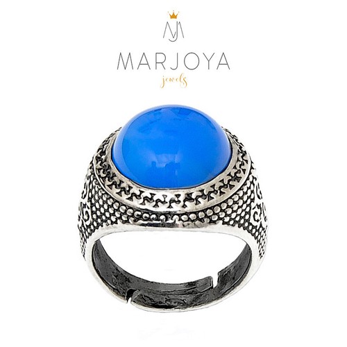 Anello sigillo uomo in argento 925 con onice,giada,corniola e quarzo azzurro - Imagen 29 de 29
