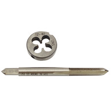 12-40TPI Tap and Die Set HSS Right Hand Thread 12-40 UNS Tap + 12- 40 UNS Die