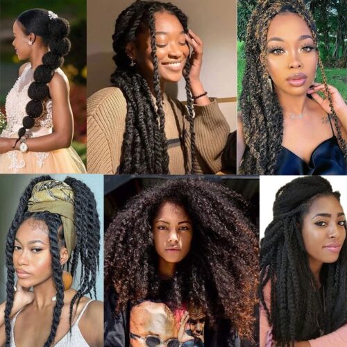 18" Marley Braiding Crochet Hair Afro Kinky Curly Marley Hair For Twists Braids - Bild 12 von 30