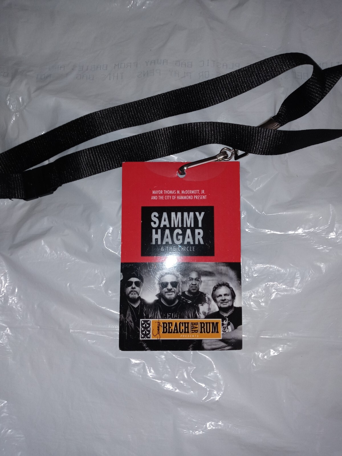 SAMMY HAGAR  Van Halen RaRe 7/17/21 VIP Pass Lanyard 2021 Concert Tour Ticket #1