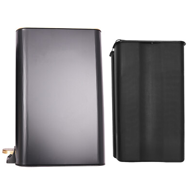 12L Step Trash Bin - Carbon Steel Kitchen & Bathroom Pedal Garbage Can