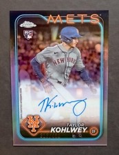 2024 Topps Chrome Taylor Kohlwey RC Refractor Auto /499 Rookie Mets