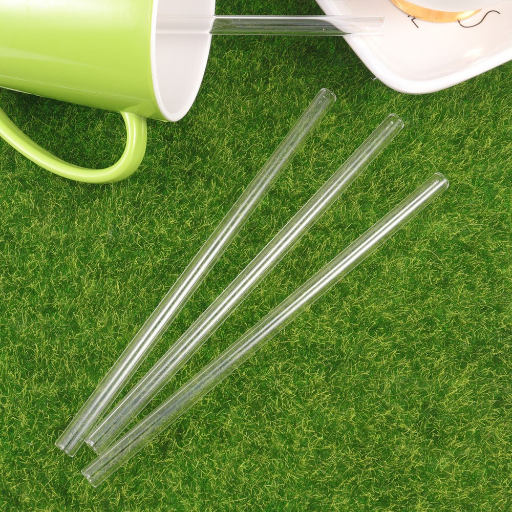 Eco-Friendly Reusable Glass Straws for Smoothies Cocktails and Kids
