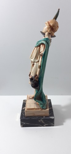Vintage Fontanini Simonetti Depose Italy 462 Carrara Marble Statue "Server Boy" - Picture 5 of 16