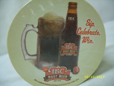 (100) IBC - National Rootbeer Float Day  ''Sip, Celebrate, Win'' Drink Coaster NEW
