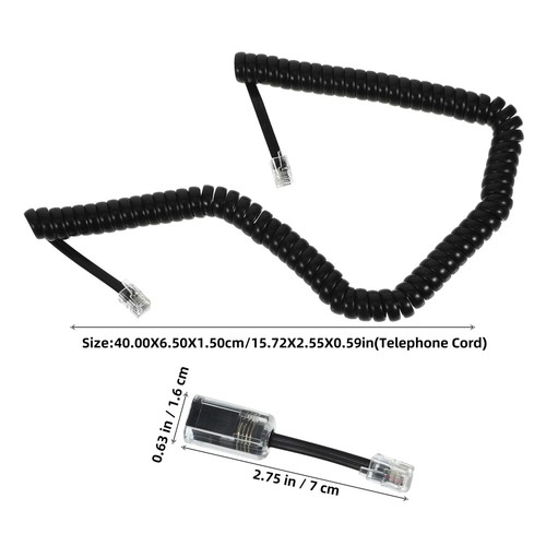 Two-piece Telephone Line Set Practical Cords for Cable Detanglers Office - Zdjęcie 12 z 12