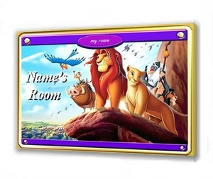 DISNEY LION KING III WOODEN DOOR PLAQUE 10 X 15cm