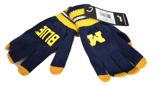 Gen2 Youth Michigan Wolverines Go Blue! Statement Touch Screen Gloves NWT $16 - Picture 4 of 4