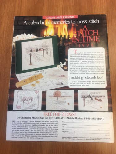 FOR THE LOVE OF CROSS STITCH MAGAZINE - NOVEMBER 1989 - Picture 2 of 8