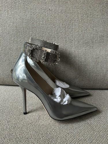 Tacones de cristal plateados Jimmy Choo talla 37,5 - Imagen 4 de 6