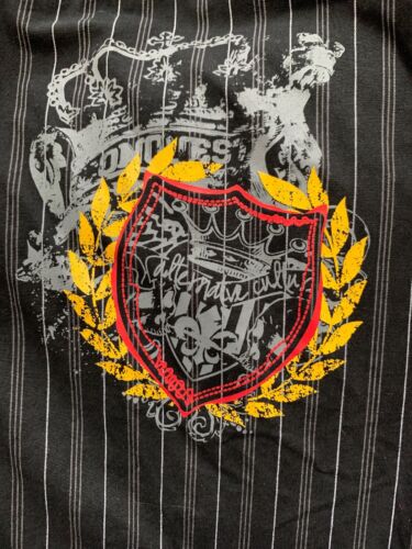 BOYS BUTTON-DOWN SHORT SLEEVE DRESS SHIRT by FADED GLORY XXL (18) Black Stripe - Picture 2 of 2