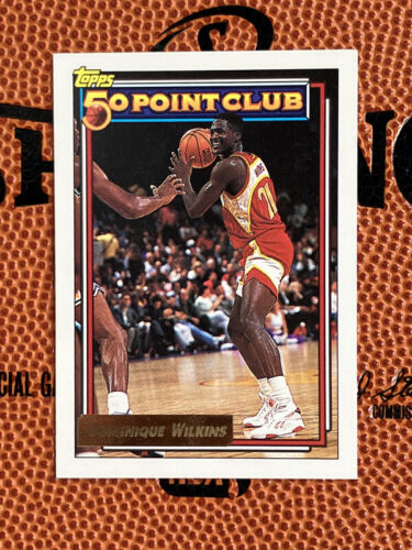 1992-93 Topps Gold 50 Point Club Dominique Wilkins #200 Insert Hawks - Foto 1 di 2